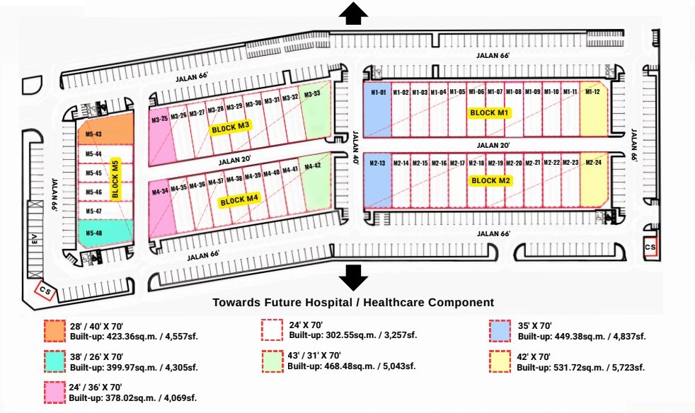 Kesuma Phase 3 site plan with unit types